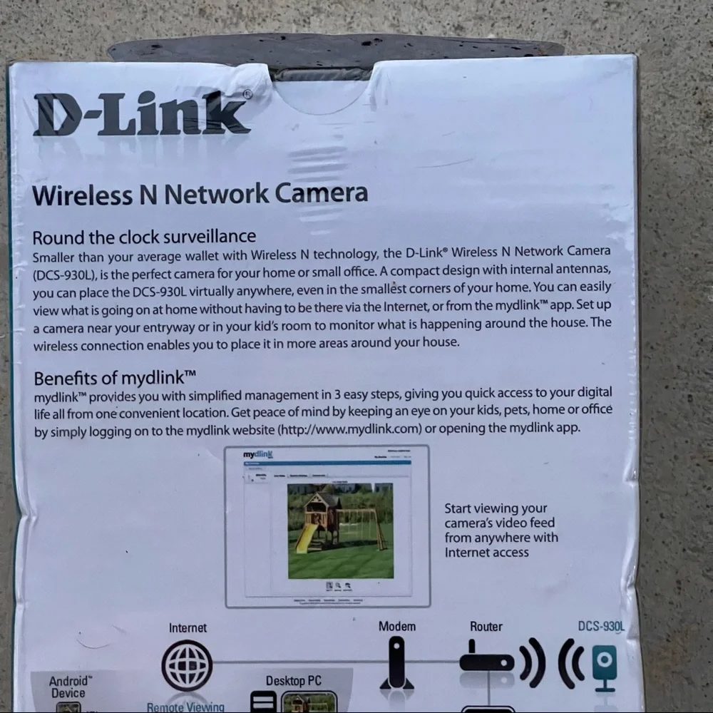 NEW! D-LINK WIRELESS N NETWORK CAMERA DCS-930L WITH REMOTE VIEWING SURVEILLANCE
